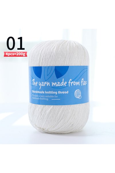 Choice 01 High-Quality Linen Medium-Thick Mesh Yarn, Linen Yarn in Multiple C...