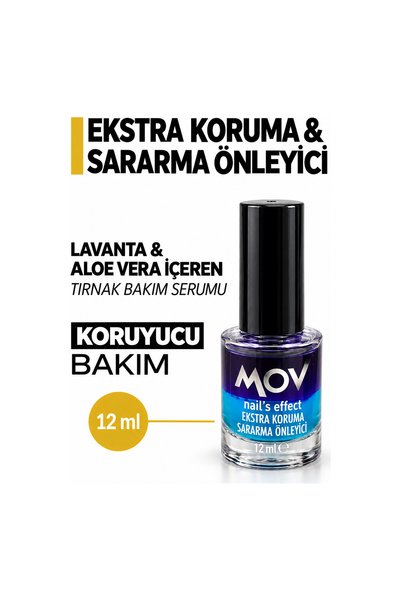 MOV Tırnak Extra Koruma Ve Sararma Önleyici Lavanta-Aloe Vera İçerikli 12 ML