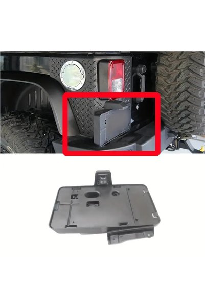 Choice black Rear License Plate Holder Frame Mount Bracket for 2007-2016 Jeep...