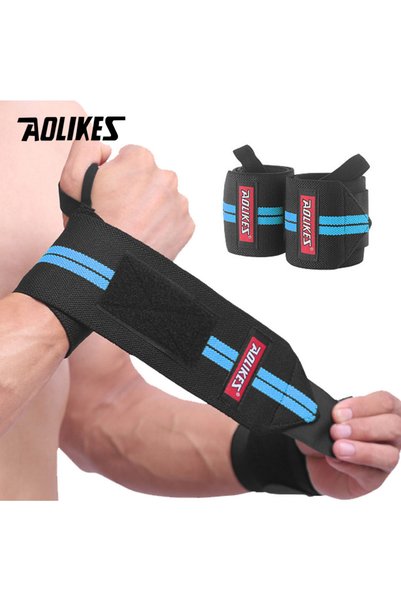 Choice1 Aolikes Blue AOLIKES Fitness Wrist Wraps Weight Lifting Gym Wrist Str...