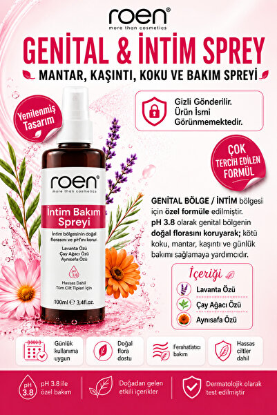Roen Genital Bölge Koku Giderici, Kaşıntı, Akıntı Ve Mantar Giderici Intim Sp...