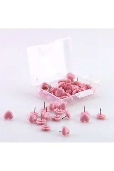 Choice1 Pink Heart Shape 50 Pack Plastic High Quality Cork Board Safety Color...