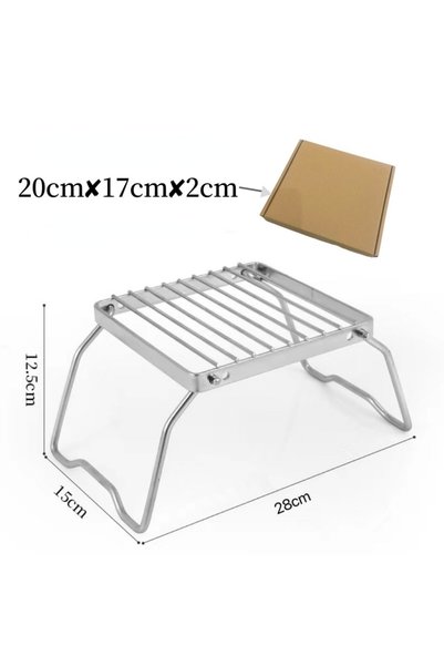 Choice حامل موقد خارجي من الفولاذ المقاوم للصدأ 28x15.5x12.5 سم حامل شواء صغي...