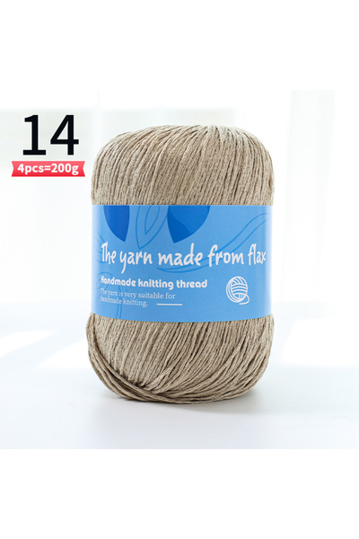 Choice17 14 High-Quality Linen Medium-Thick Mesh Yarn, Linen Yarn in Multiple...
