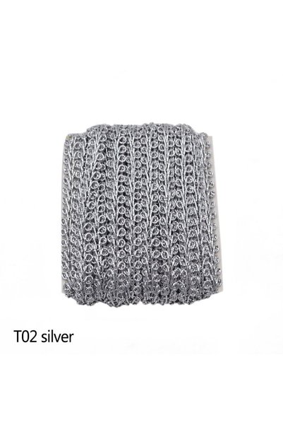 Choice4 5m T02 5meters/lot Gold Silver Braided Lace Trim Fabric Sewing Lace R...