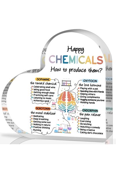 Choice ديكور DM-1323 للتوعية بالصحة النفسية، لافتة أكريليك على شكل قلب للعلاج...