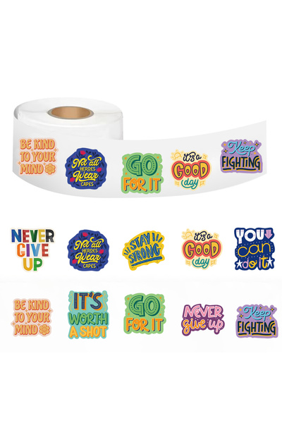 Choice 500PCS 500PCS Inspirational English Roll Stickers Personalize Cute Rew...