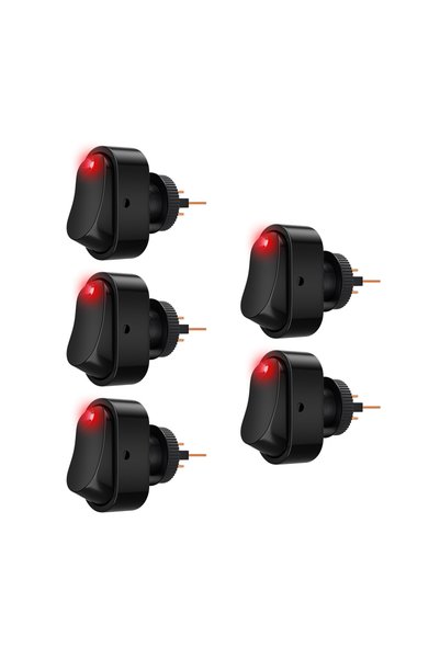 Choice1 مفتاح تبديل بيضاوي الشكل بثلاثة أطراف، مزود بإضاءة LED حمراء وزرقاء، ...