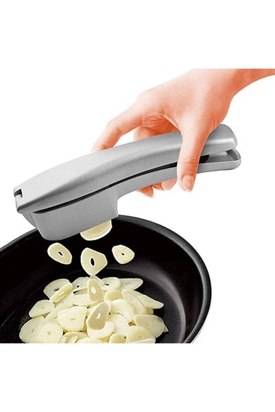 Choice 1PC Garlic Press & Slicer 2 in 1 - Aluminium Garlic & Ginger Mincer an...