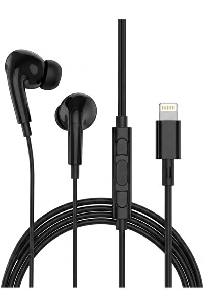 S moda Dijital Mikrofonlu Kablolu Kulaklık – Lightning Bağlantılı iPhone & iPad Uyumlu Stereo Kulakiçi Kula