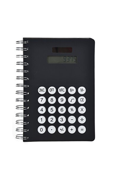 OEM Carnetel Notite A5 Negru Mat cu Spirala si Calculator - 80 file