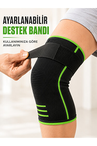 Lisinya Adjustable Band Sports Knee Brace Breathable Flexible Knee Support Bl...