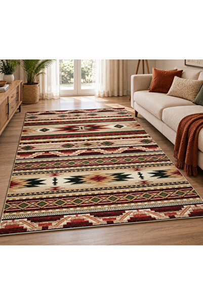 Lotos Covor Traditional Sufragerie, Model 15080/120, Bej/Maro