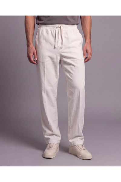 pazarella Men's Comfortable Linen Trousers