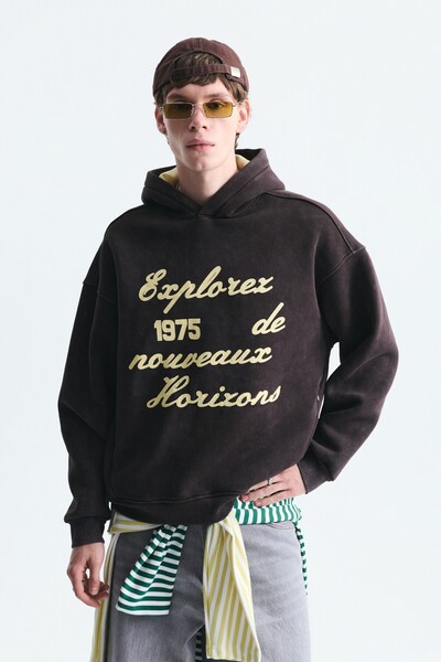 VAMOSCLO Oversize Printed Washable Sweatshirt