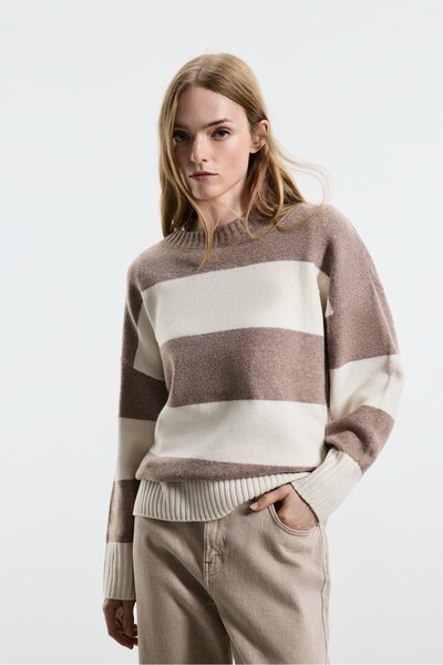 LEFTIES KADIN Oversize basic sünger dokulu kazak