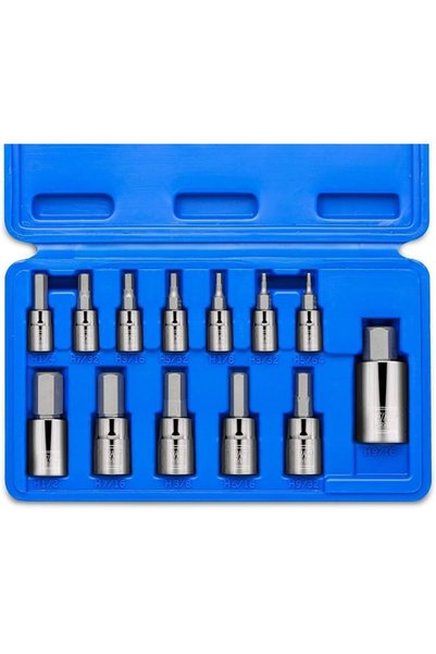 NEİKO 01144A Tamper-Proof Hex Bit Socket Set, 26 Pieces | SAE (5/64-9/16”) an...