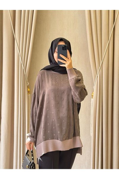 Nuss 3043 İpek Kupra Vegan Tunik Vizon