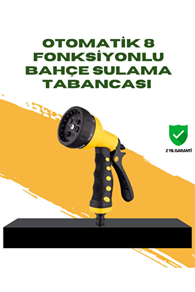 Bahçe Sulama Tabancası Hortum Ucu 8 Fonksiyonlu Ayarlanabilir