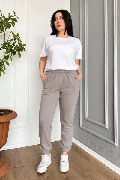 ModaPlaza Women's Plus Size Elastic Waist, Elastic Cuffs, Pockets, 2 Strings ...