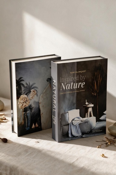 DekorKutum Inspired by Nature Tasarım Dekoratif Kitap Kutu Saklama Kutusu Ev ...