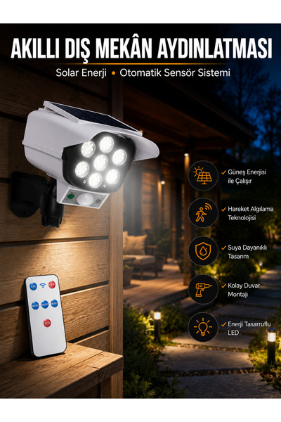 TinyBox Kamera Görünümlü Solar Lamba