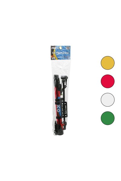 Eco Lounge Mandallı Uç Mini El Pompası Bisiklet- Top Bisiklet Montaj Aparatlı 30CM Hortum - Top İğne - Uç