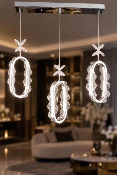 Cheap Lighting Sahra 3 Renk Modlu Krom Ayarlanabilir Kablo,Salon,Koridor,Mutf...