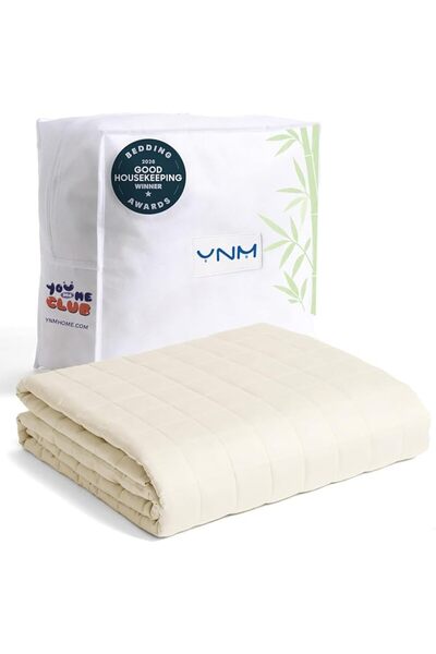 ynmüresn YnM Cooling Weighted Blanket for Adults, 15lbs Heavy Bed Throw for O...