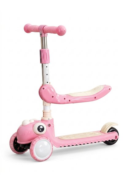 TEFONER 2-in-1 Kids Kick Scooter with Removable Seat & Adjustable Handlebar