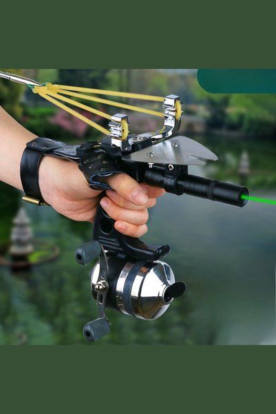 Gurada Lazerli Olta Sapı Makaralı Balık Avı Aparatı Sapanlı Olta Balıkçılık Kamp Outdoor