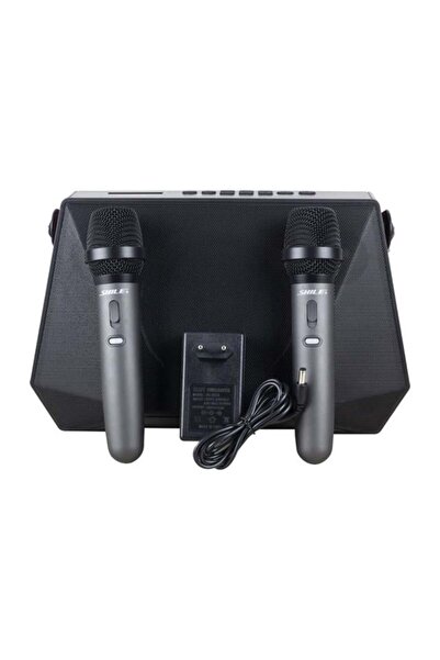 Shile SL-3A İki El Mikrofonlu Kumandalı USB/SD/BT Portatif Hoparlör