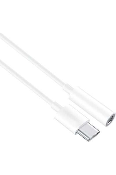 DY محول من النوع c (USB C) إلى محول Aux 3.5 ملم، محول سماعة الرأس باللون الأبيض