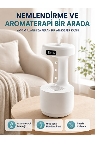 Lisinya Raindrop Air Humidifier Ultrasonic Steam Machine 800 ml Aroma Diffuser -