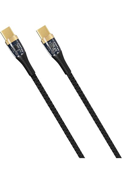 StepCo X-Elegant 5A 65W Ultra Hızlı Şeffaf Çipli Type-C To Type-C Kablo Hızlı Şarj/Data Kablosu