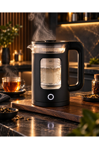 Primo Plus غلاية كهربائية ذكية ذهبية جديدة - تصميم أنيق وأداء فائق بقوة 1500 واط