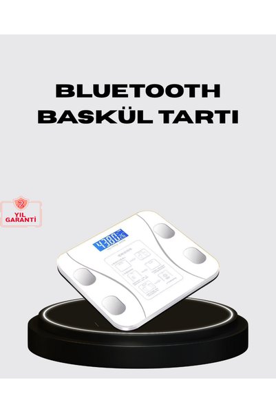AyPenye Akıllı Dijital Baskül – Bluetooth Bağlantılı, 8 Ölçüm Verili, Akıllı Vücut Analiz Tartısı
