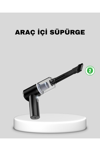 ART3 Mini Şarjlı Araç Süpürgesi – 120W Güçlü Motor, 5500PA Vakum Emiş, Yıkanabilir Filtre