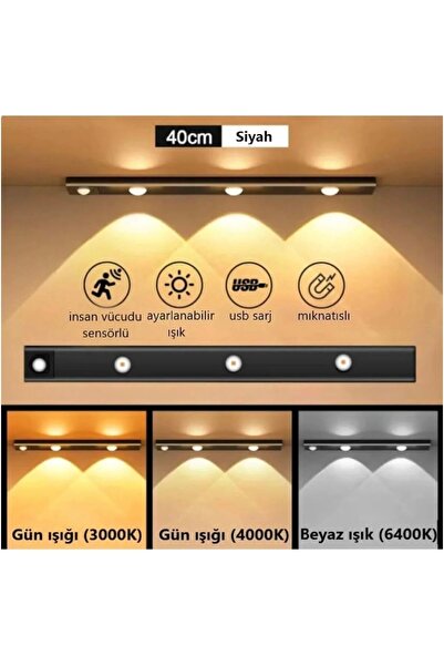 3 WATT LEDLİ MUTFAK VE DOLAP İÇİ 3 RENK MOD LU USB ŞARZ LI SENSÖRLÜ ARMATÜR BELLA CT 2464