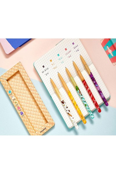 Monami Tükenmez Kalem 5 Li Set İce cream 0.5 mm. (5 Farklı renk yazar.)