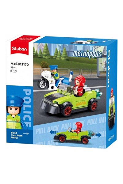Sluban Set de construcție Metropolis, 98 piese, Poliție vs. Criminali