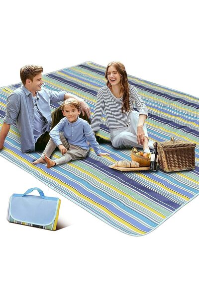 SKY TOUCH SKY-TOUCH Foldable Picnic Blanket Waterproof Beach Blanket Waterpro...