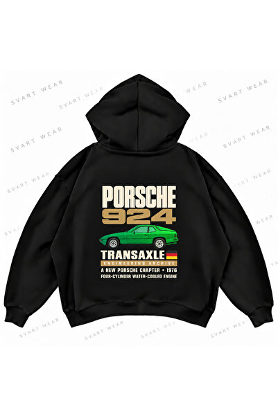 SVART WEAR Овърсайз суитшърт с качулка Porsche 924 с принт и свободна кройка