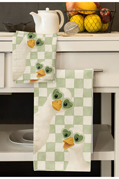 TOLLY PAW (Set of 2) Patterned Kitchen Towels 30×50 cm Microfiber Towels