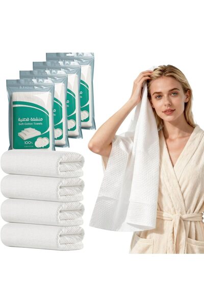 Home Zone 4 Packs Disposable Bath Towels 80 x 160 cm, Durable Portable Large ...
