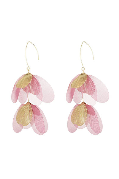 OEM Cercei Glam Fever Pink, cu motive florale