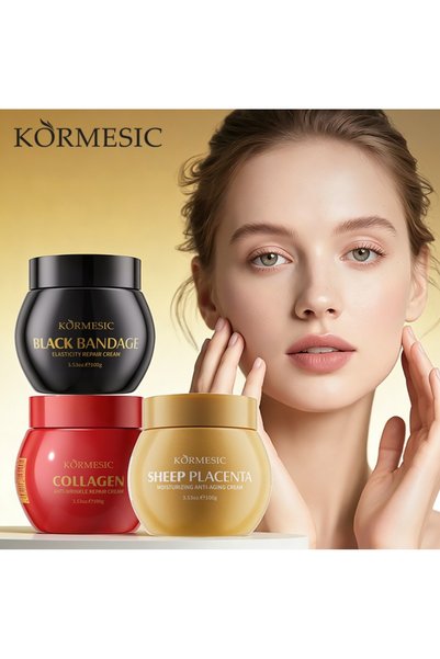 Kormesic Black Bandage Repair Cream 100g – Firming & Elasticity Face Moisturiser for Smoother, Supple & Defined-Looking Skin