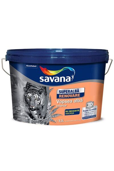 Savana Πλενόμενη βαφή Σούπερλευκοπάστα Ρενόβ, λευκό, 8,5 λίτρα