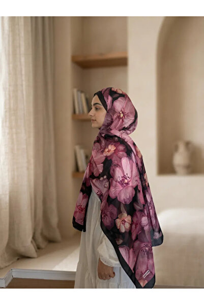 Sima ÇİÇEK DESENLİ PAMUK SOFT ŞAL BAHAR SERİSİ PEMBE RENK