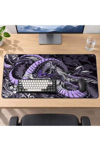 CozyNook Japanese Dragon Mouse Pad 80x30cm, Large Non-Slip Gaming Desk Mat